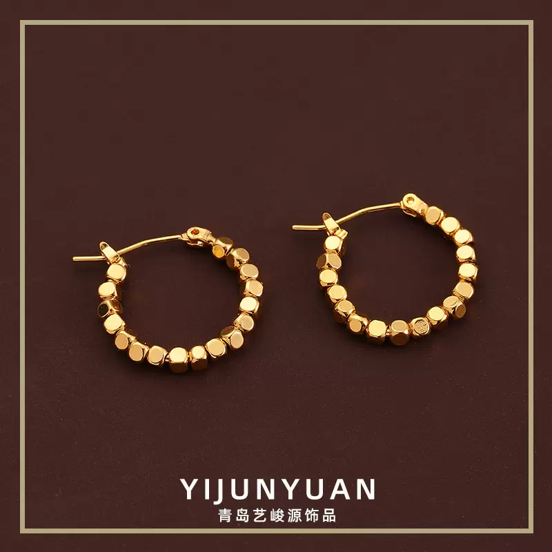 欧美时尚个性轻奢复古方形耳环高级感简约精致通勤小众气质耳饰女