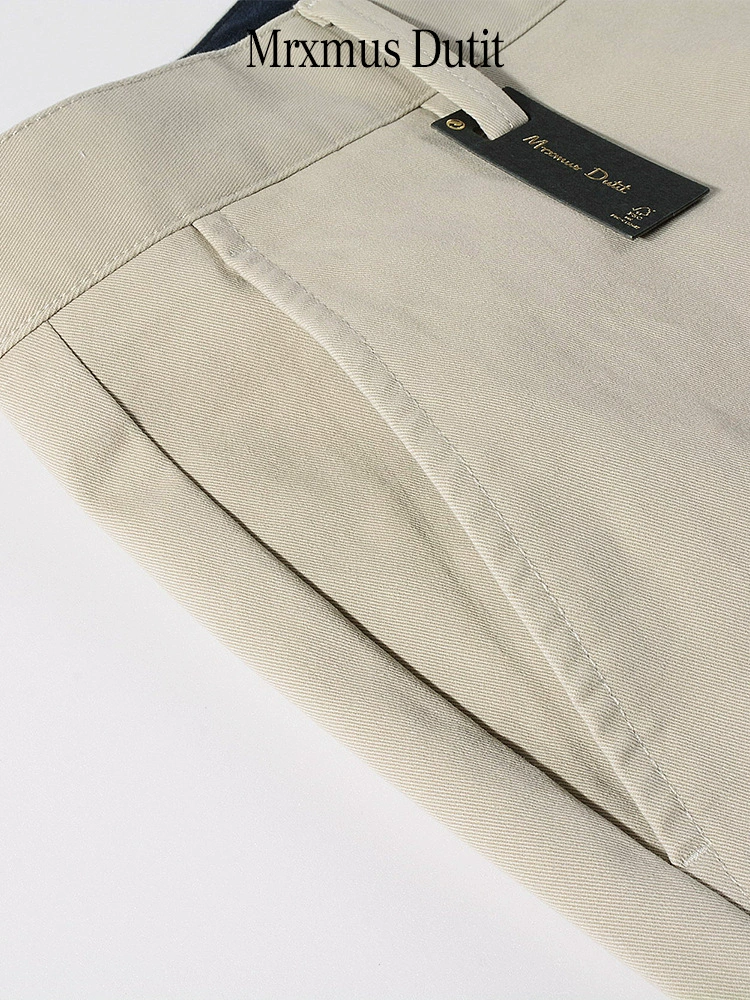 Trousers Elite autumn cotton casual, loose straight fit, sizes 30–40