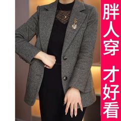 100kg ハイエンド大きいサイズ高級ブレザー 2025 春と秋の女性のミニマリストスタイルエレガントなマザーズジャケット