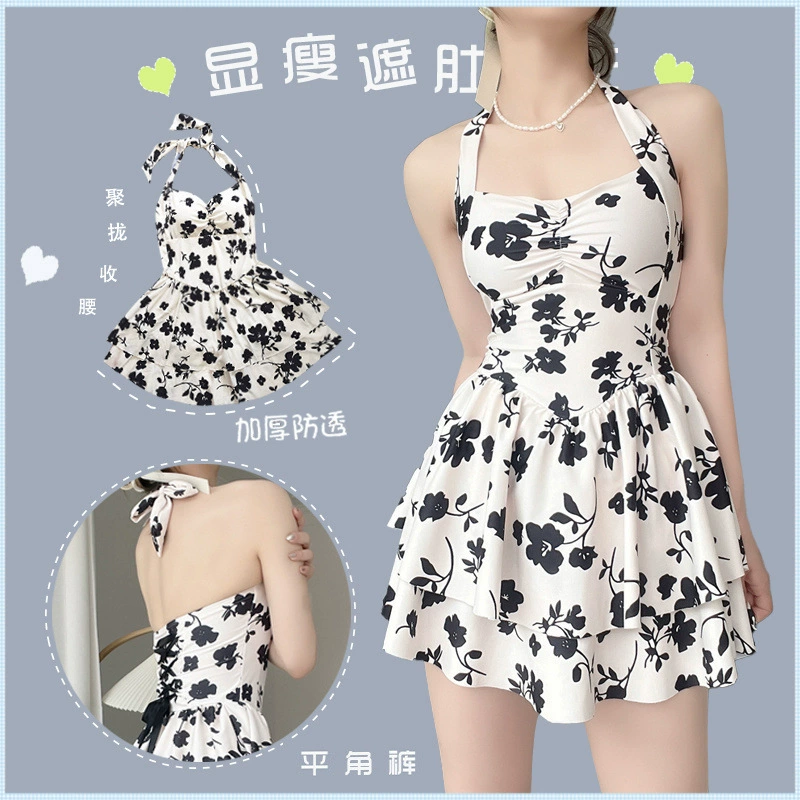 Летний купальник женский летний живот тонкий, повязка на шее