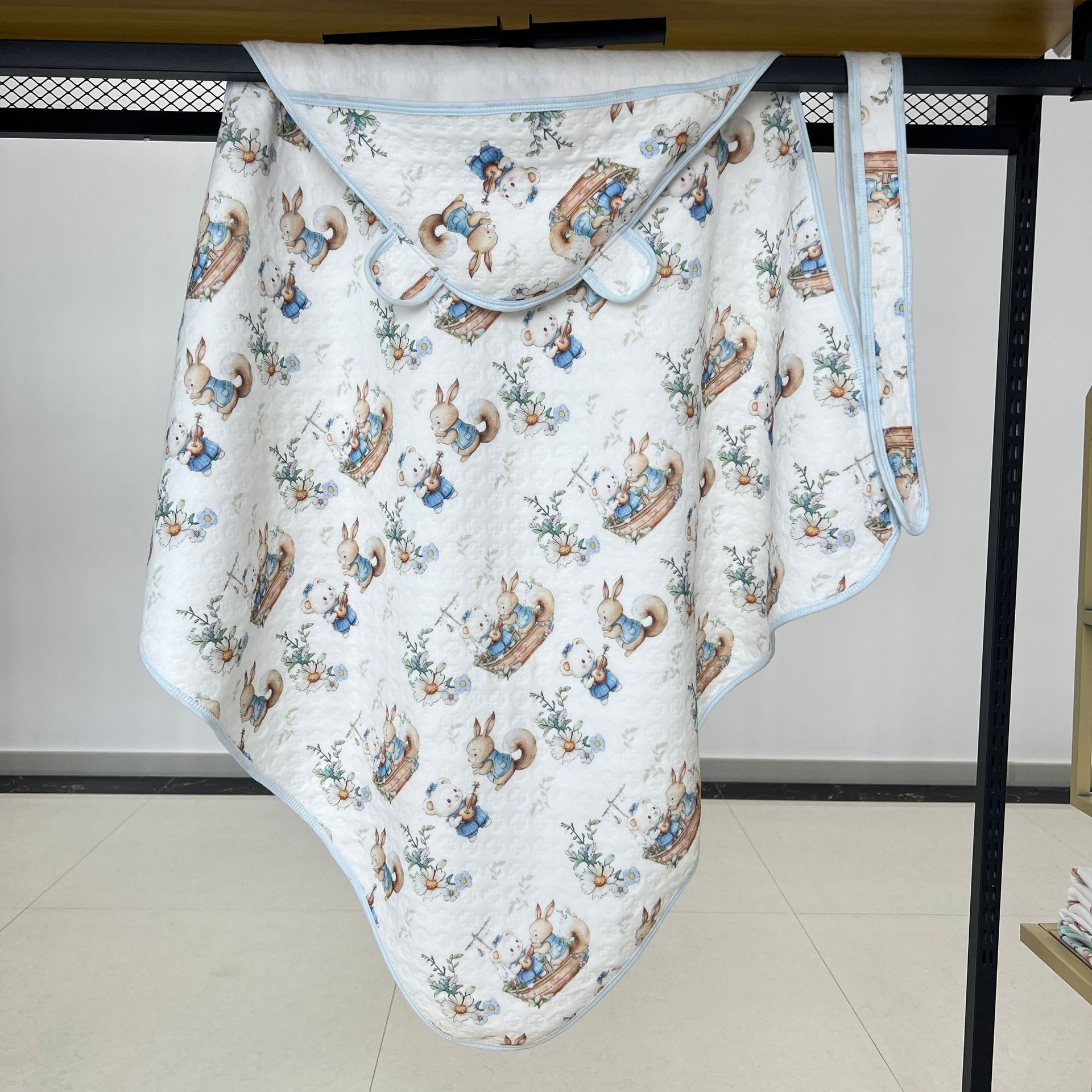 新生儿包被精梳纯棉包巾婴儿抱被初生宝宝外出防风抱毯空气棉毛毯