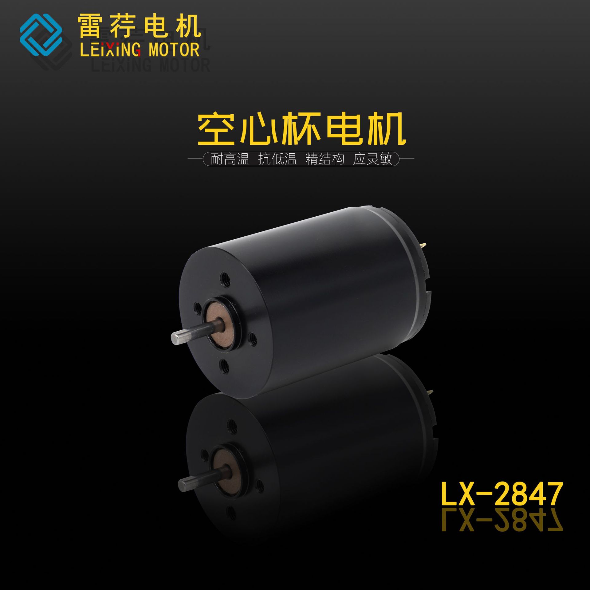 工厂28mm直流空心杯马达LX-2847机器人 灵巧手 智能医疗 无人机舵