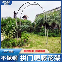 拱门花架葡萄架不锈钢拱形爬藤架花园庭院户外月季爬藤支架菜棚架