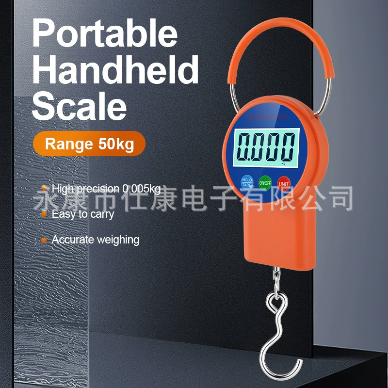 Трансграничные портативные электронные ручные весы 50 кг мини электронные дорожные весы багажные весы высокой точности