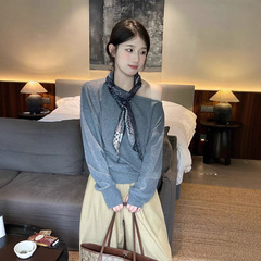 2025秋冬新款韩系设计感露肩百搭显瘦宽松气质女装毛衣针织衫上衣