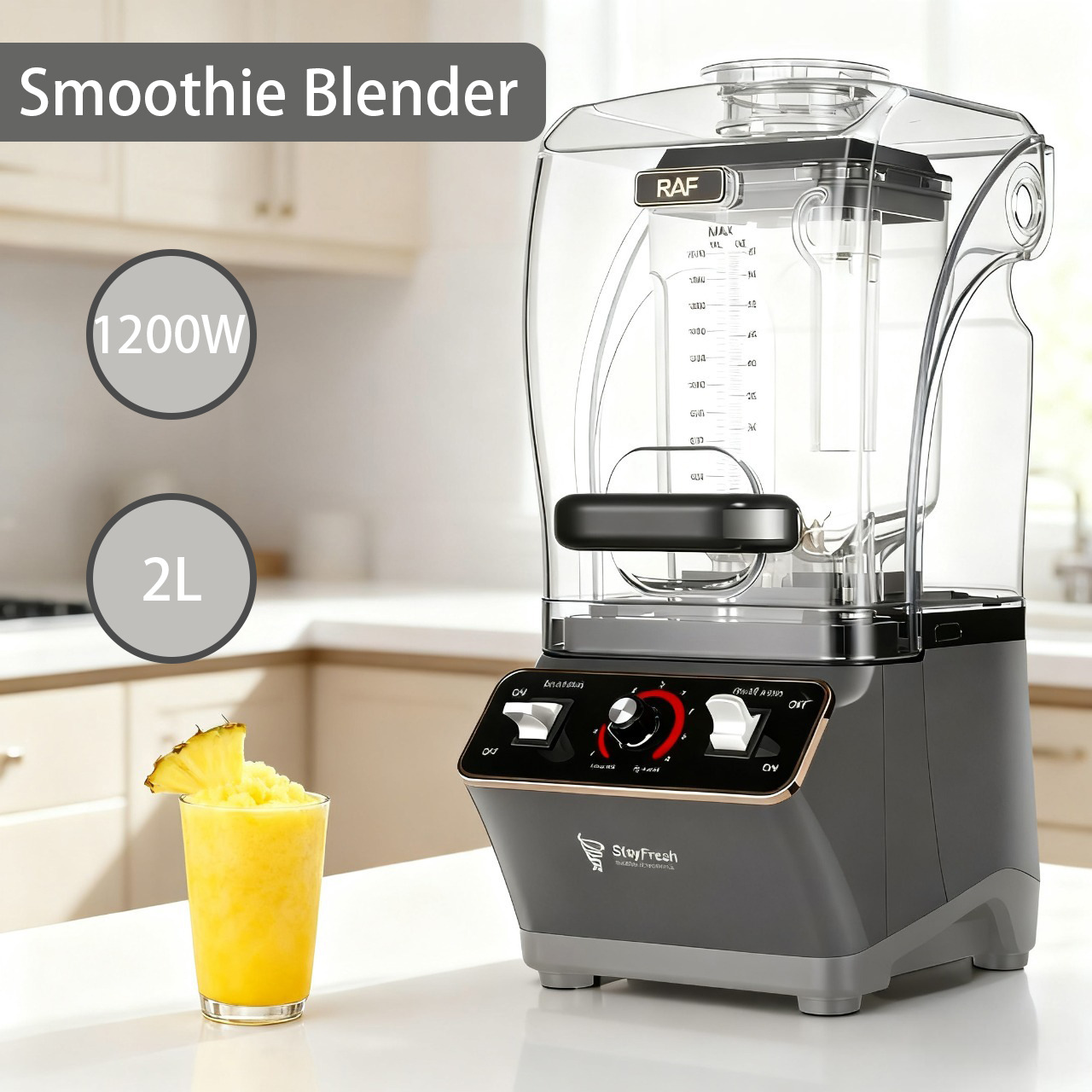 Cross-Border European Standard Household High-Power Low-Noise Blender, Fast Ice Crusher, Food Processor, Button-Type Mixer