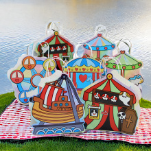 儿童节嘉年华手提袋 覆膜异形白卡精品礼品袋 生日礼物礼品装饰袋