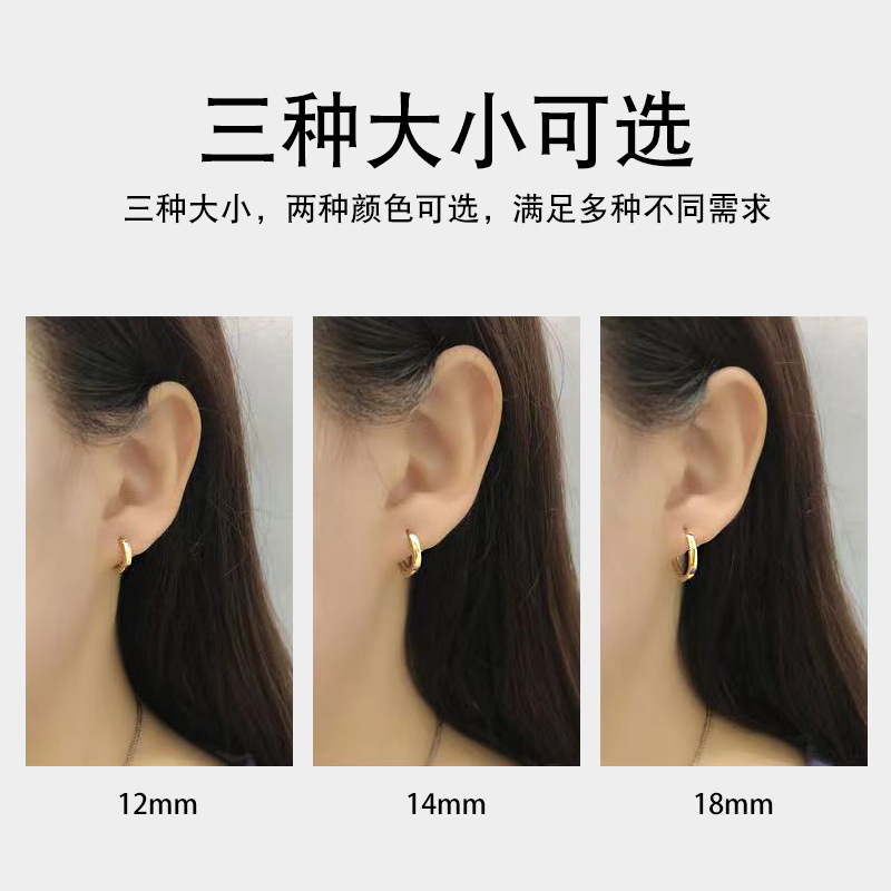 Aretes de plata esterlina para mujeres en 2025 nuevos aretes de alta calidad de moda aretes de anillo simple pernos de orejas compactos aretes de círculo