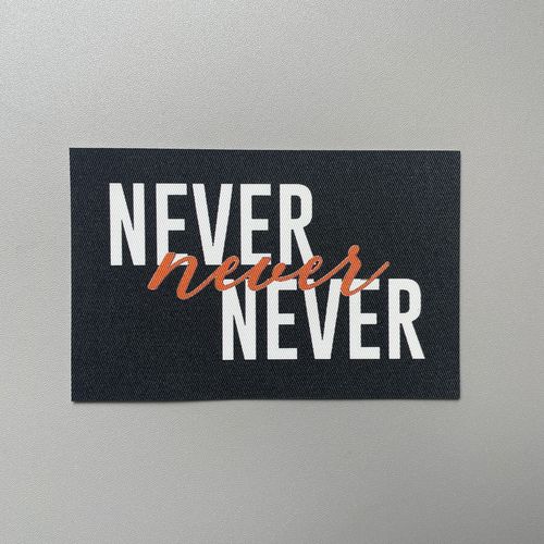 Medium-sized Printed Label Patch, Personalized Colorful Offset-Printed Sewing-style DIY Design with Digital & English Alphabet Letters — Fabric Label Decal