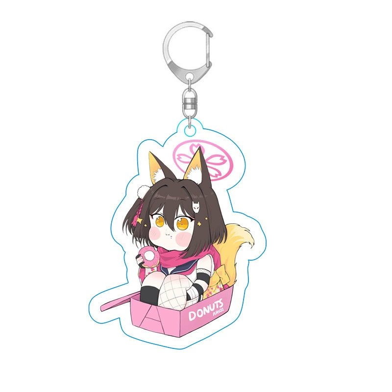 Anime Blue Files Peripheral Keychains Blue Files Acrylic Pendant Animation Keychain