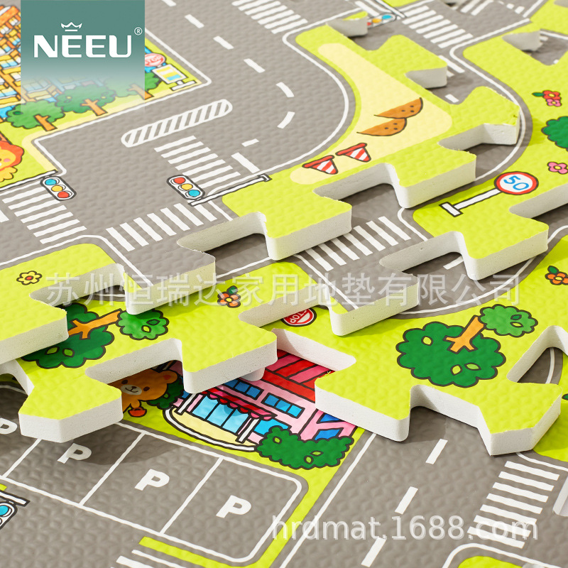 FUENTE de fábrica al por mayor rompecabezas educativo alfombra de piso de los niños alfombra de piso de espuma de costura alfombra de piso defecto engrosada estera de arrastre