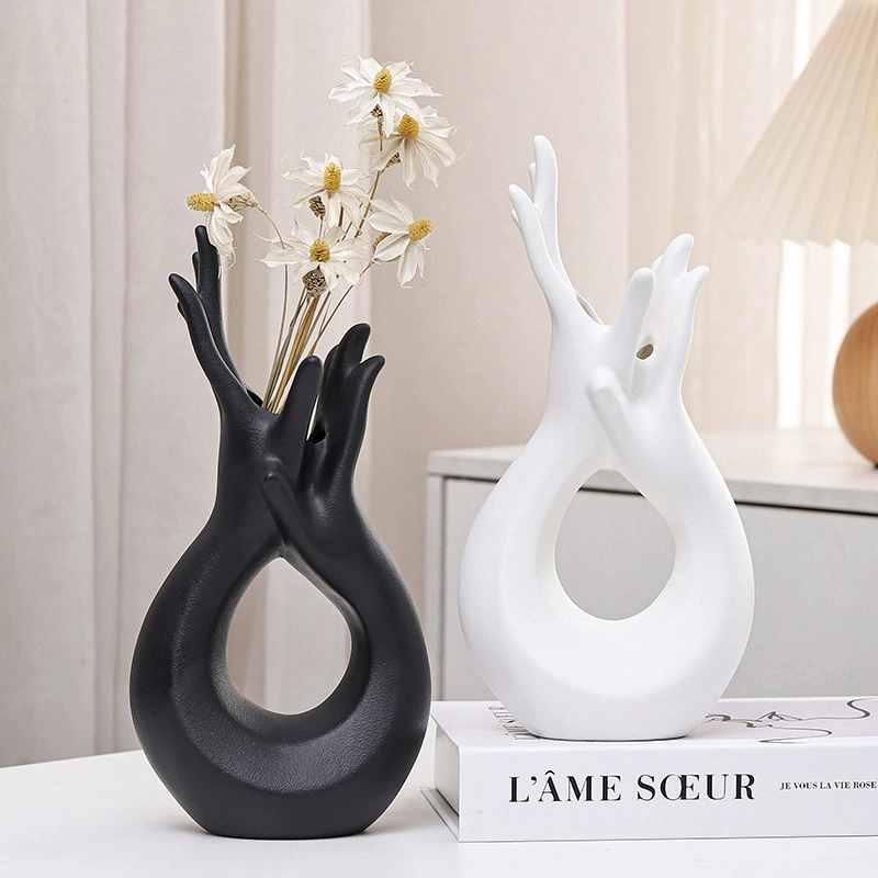 Скандинавские творческие дома керамические вазы высокого уровня декоративные цветочные вставки для гостиной стол крыльцо декоративные поделки