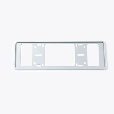 Iron double-layer new energy vehicle License plate holder/license plate holder - white