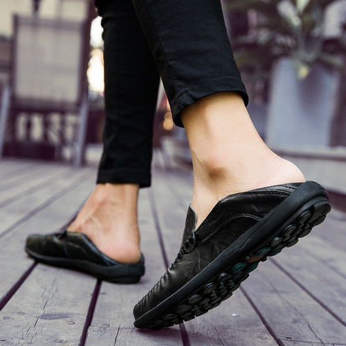 Men's Spring and Summer Breathable, Versatile, Thin Bean Pod Shoes, Loafers, Soft Sole, One-Piece Casual Shoes