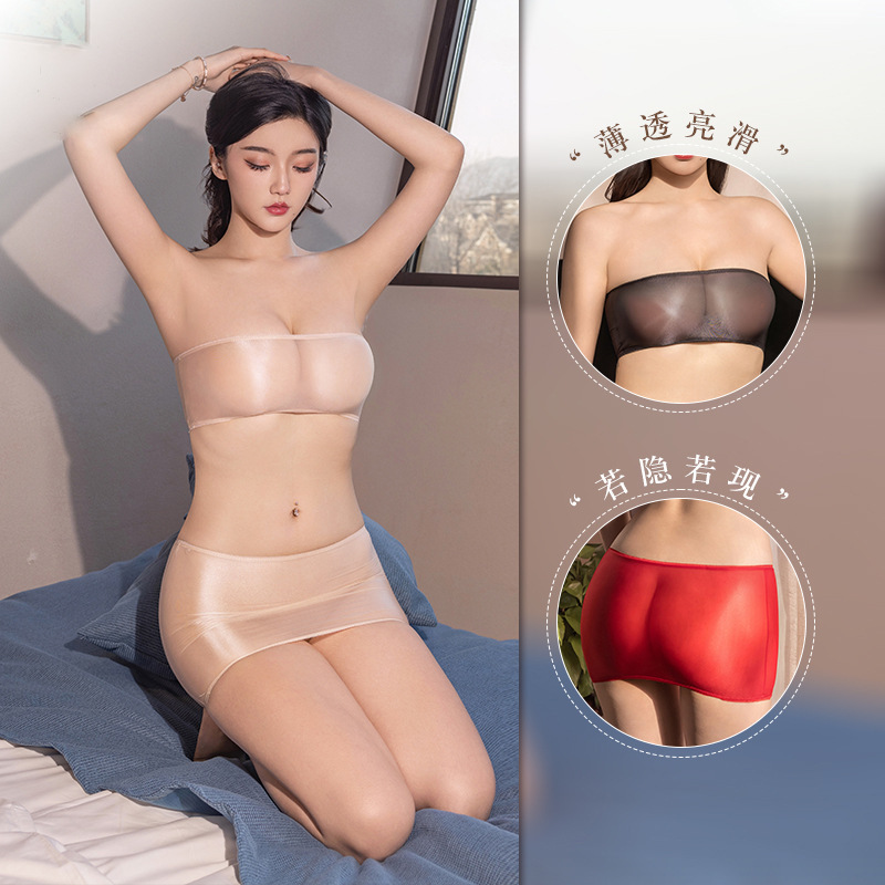 New Sexy Perspective High Elastic Tube Top Tight Cut Out Sao Sexy Intimates Women Rs6715