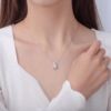 Small design necklace, chain for key bag  heart shaped, 925 sample silver