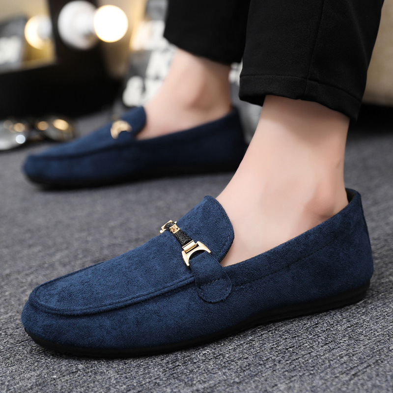 Zapatos de primavera y verano zapatos casuales para hombres zapatos de tela para hombres zapatos de frijol para hombres perezosos zapatos fundas y pies para pedalear zapatos de moda 46 de gran tamaño de comercio exterior