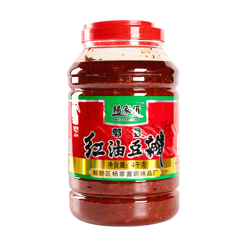 源头厂家杨家匠郫县红油豆瓣酱家用4kg*4川菜餐饮调味品量大从优