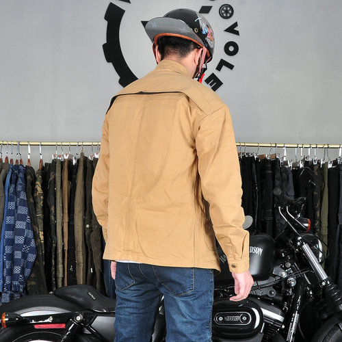 VOLERO motorcycle riding clothing for men, casual retro motorcycle jacket shirt, four-season windproof and anti-fall clothing, long sleeves