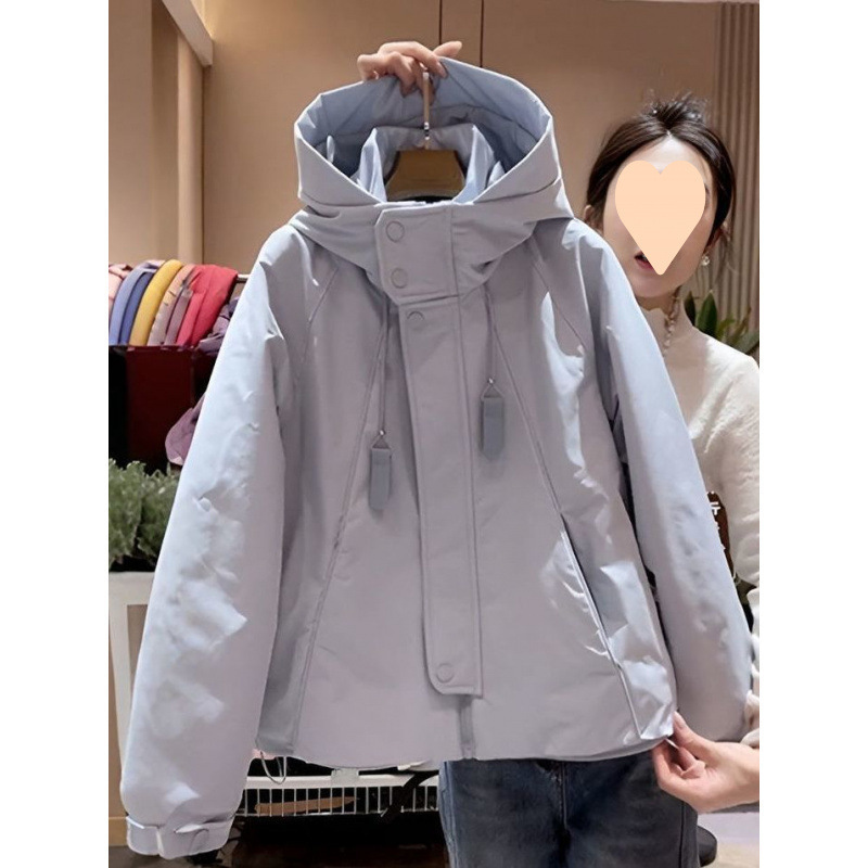 连帽冲锋衣女款2025新款春秋薄款宽松休闲夹克风衣棒球服潮|undefined