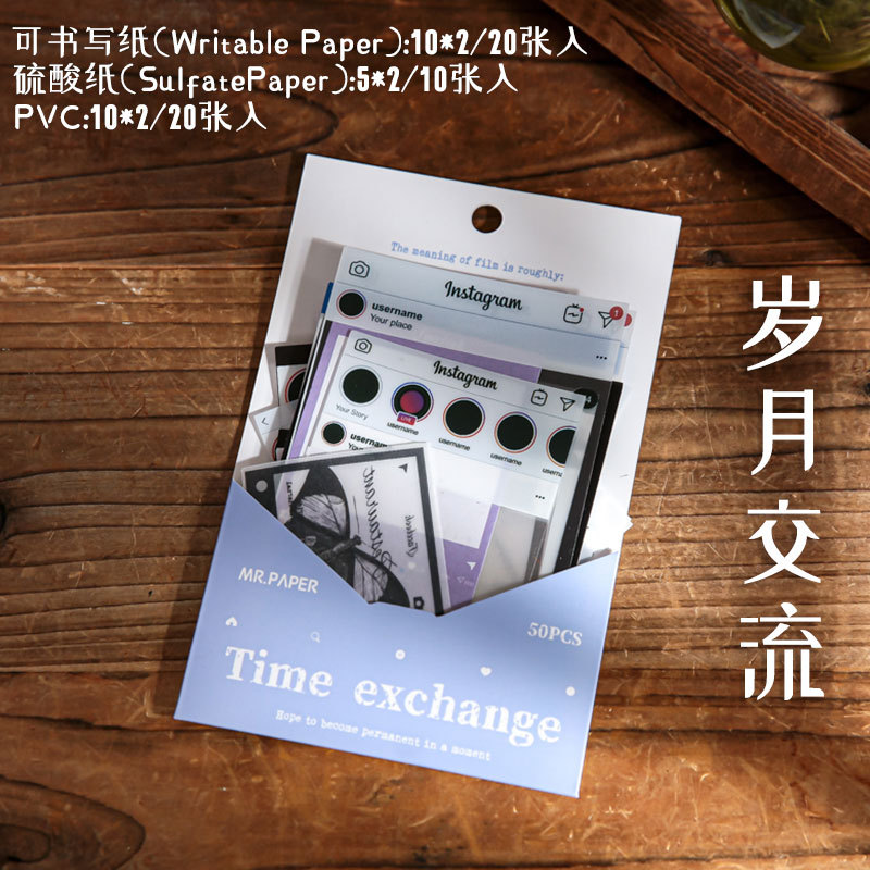 Papel Sr. Retro Memoria de Papel Serie de Fragmentos de Cámara Creativa Agujero Decoración de Cuentas de mano Papel Decoración