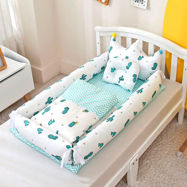Baby Bed in Bed Bionic Bed Cartoon Portable Multi-Functional Folding Crib Baby Sleeping Anti-Pressure Bed