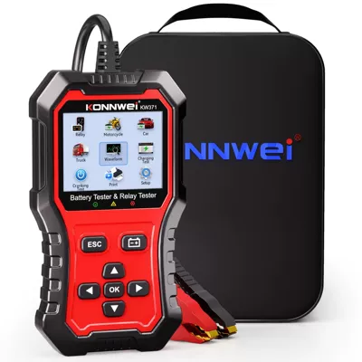 KONNWEI KW371, 12V 24V car battery diagnostic tool + battery tester (Avtomobil diaqnostika alətləri) - kw371cloth-bag