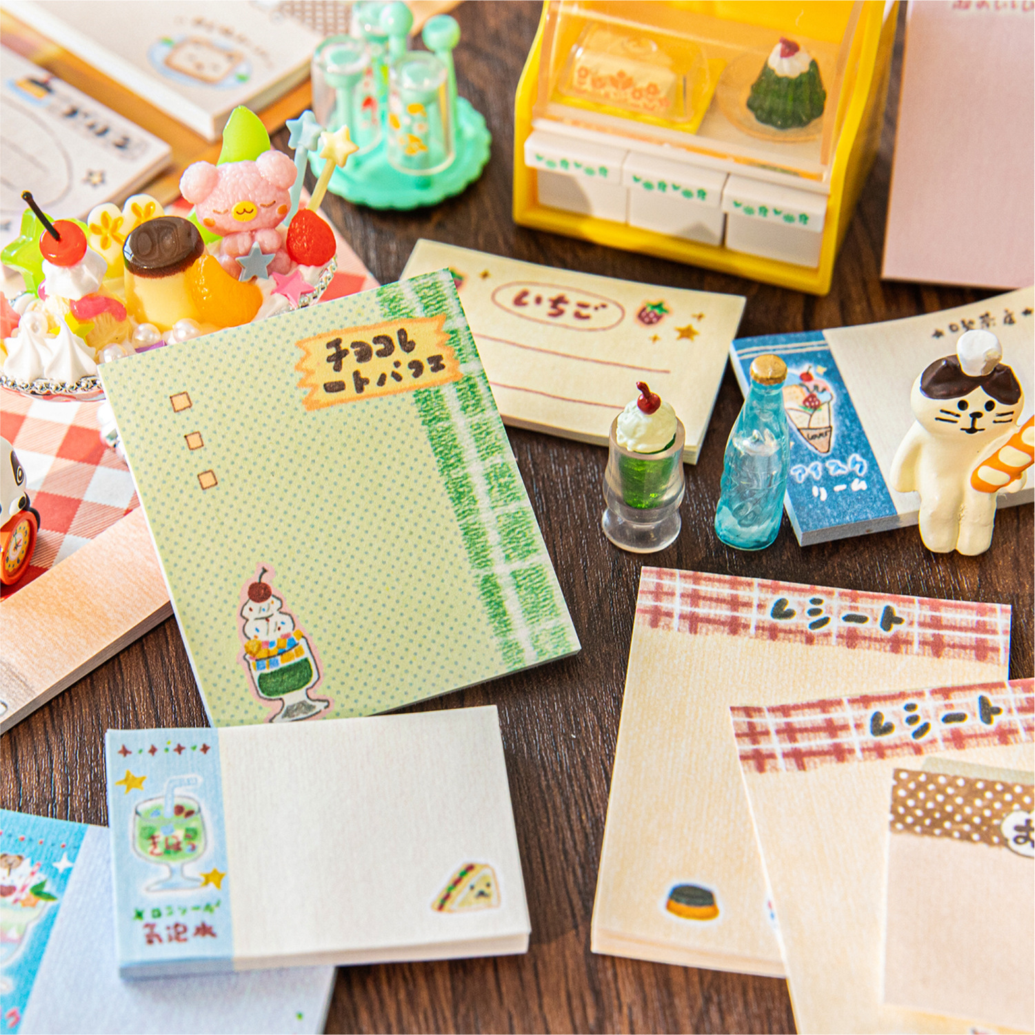 Sugar Poetry Multi-Version Post-it Ancient Early Food Fine Series Cute Ancient Early Wind Cart Adorno Post-it Mensaje