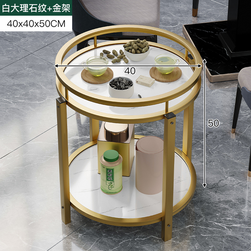 Mesa de Mahjong mesa lateral estante de té de doble capa redonda sala de ajedrez dedicado Cenicero mesa de té Mahjong mesa lateral pequeña mesa de té