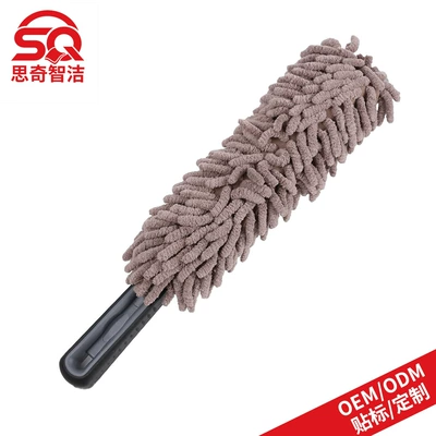 Cross-Border Chenille Car Duster, Direct from the Factory, Can Be Labeled, Car Cleaning and Beauty Tool Duster (Car cleaning tools) - camel-single-side-mesh-about-130-gramspiece