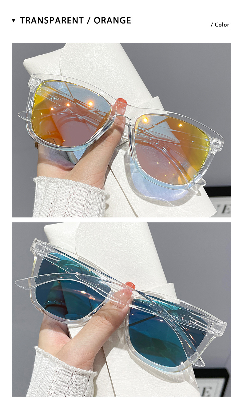 Nuovi occhiali da sole con montatura trasparente, occhiali da sole alla moda e personalizzati, resistenti ai raggi UV, rivestiti con pellicola autentica, occhiali di fascia alta_voghion.com