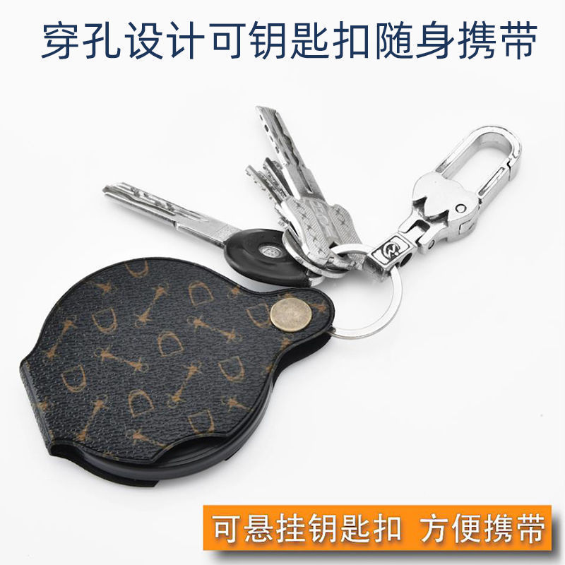 新款便携式皮套放大镜高清15倍老人儿童高倍多功能迷你手持扩余间