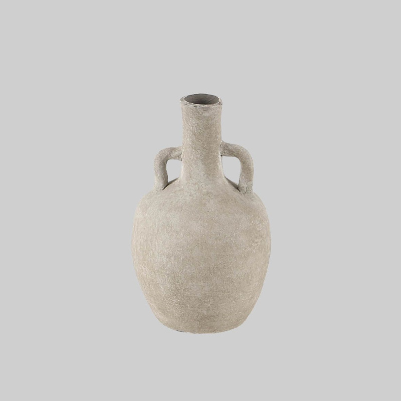 寂しい風のモランディ色の陶磁器の花瓶の家庭の見本の部屋の民宿の食卓の柔らかい服の乾いた花の器の装飾の置物