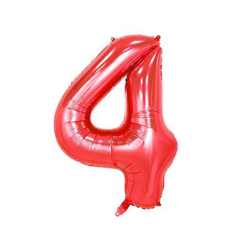 Globo de aluminio digital de 40 pulgadas, globo de aluminio con números grandes, versión delgada de 90 cm, varios colores de globos con números