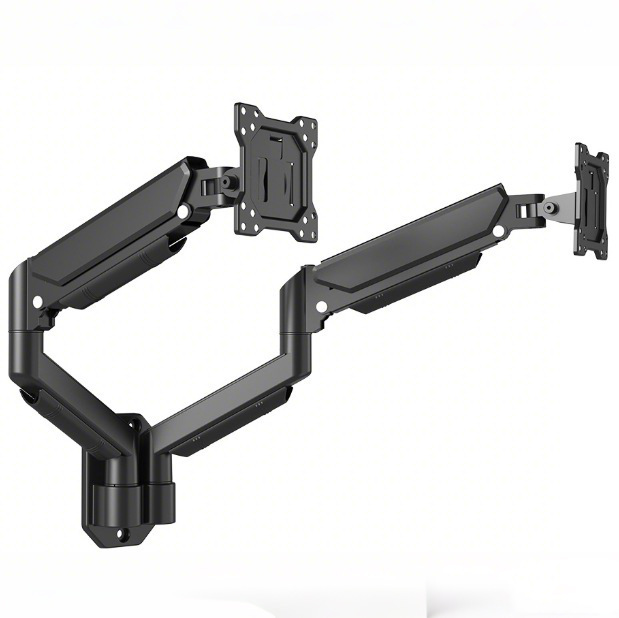 13-32inch Universal Monitor Wall Mount with Telescopic Rotation and Adjustable Laptop Stand