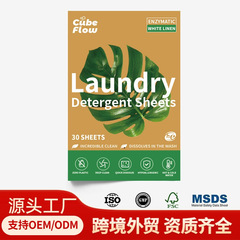 跨境现货英文版洗衣片深层清洁纳米超浓缩生物酶Detergent sheet
