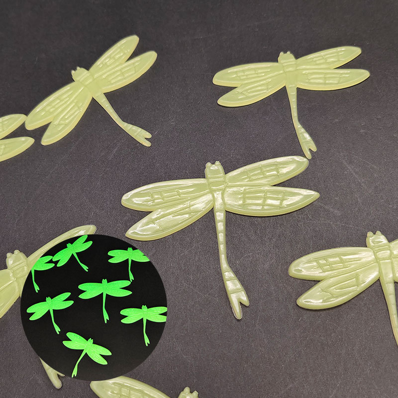 Animales pegatinas de pared luminosas flores plantas delfines peces dibujos animados juguetes transfronterizos pegatinas de refrigerador fluorescente pegatinas de ventanas luminosas
