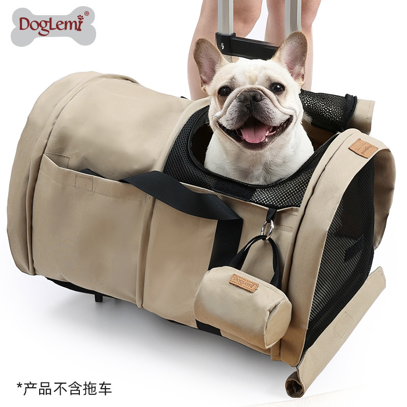 宠物外出包包大容量透气猫包便捷透气可折叠宠物可搭配拉车双肩包