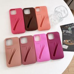 Iphone11、13rhodee新色携帯ケース16peoリップクリーム無地シリコン保護カバー15promax