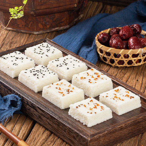 Wenzhou specialty breakfast meal replacement food handmade leisure internet-famous snack pastry healthy snack delicacy sesame steamed cake