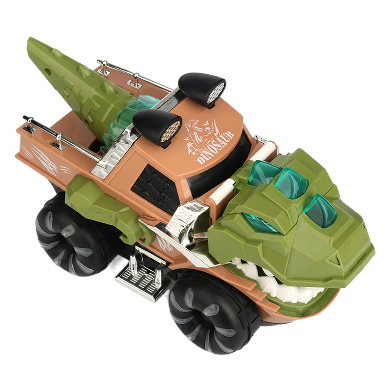 Nuevo dinosaurio eléctrico ingeniería vehículo universal para caminar música luz Tyrannosaurus modelo dinosaurio carro puesto de juguete