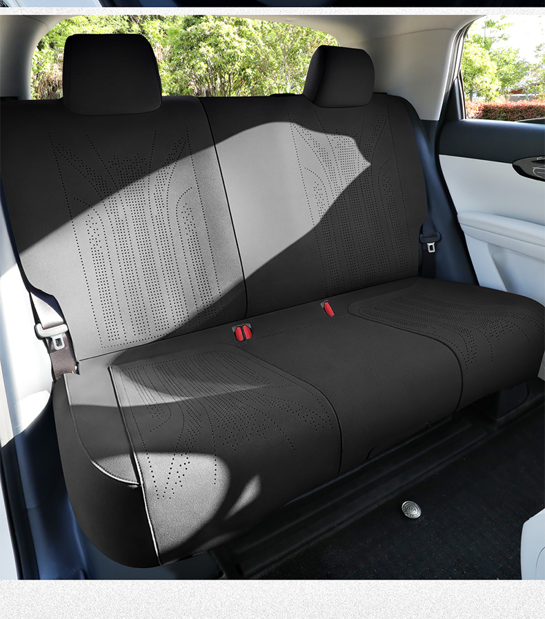 2025 New Geely Xingyue Special Seat Cushion, All-Season Universal Half-Covered Suede Breathable Perforated Saddle Seat Cover