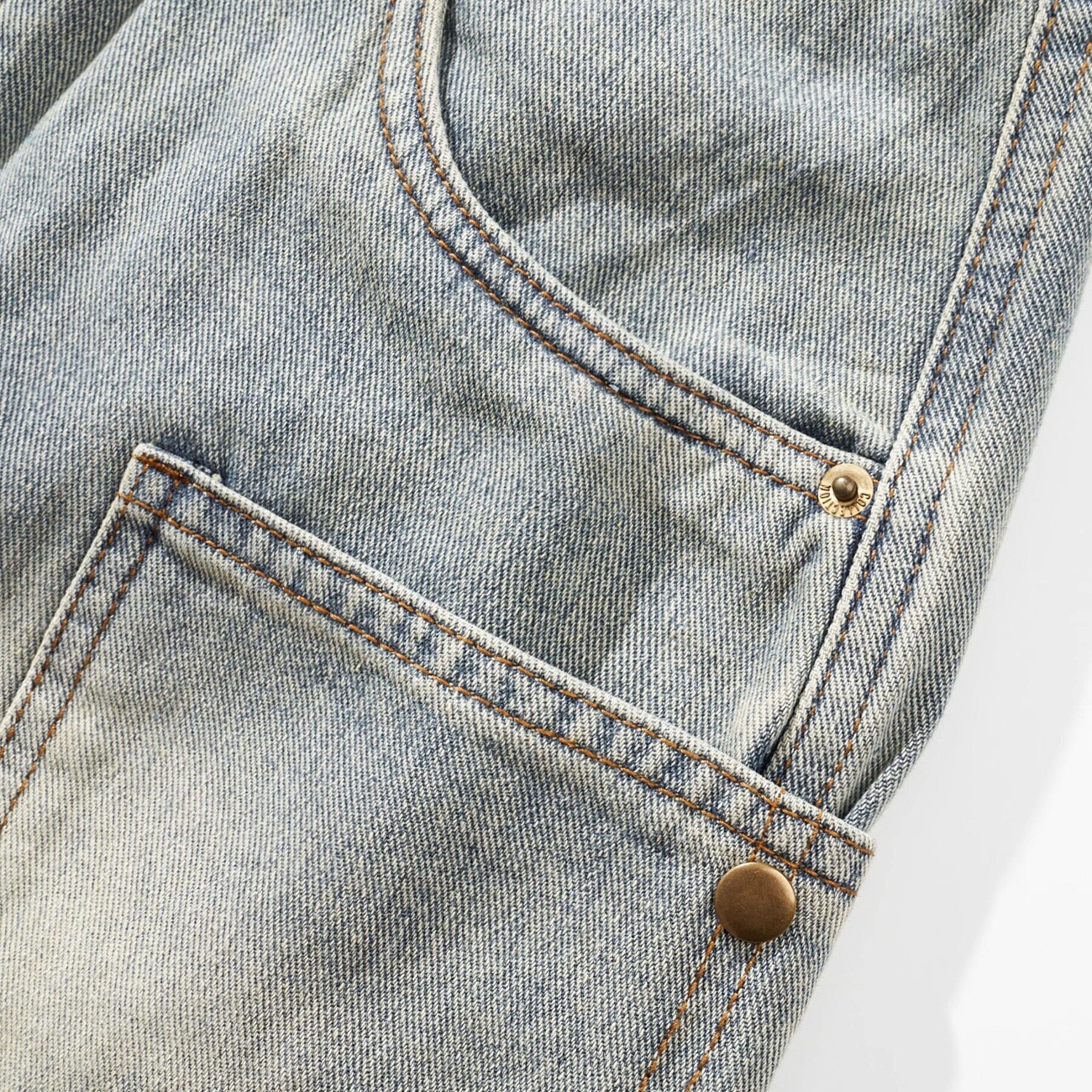 Men's Summer Thin Denim Shorts Casual Loose Fit mid Waist with Multi Pockets High-End Washed Design Trendy Five-Point Pants_mkmklike.com