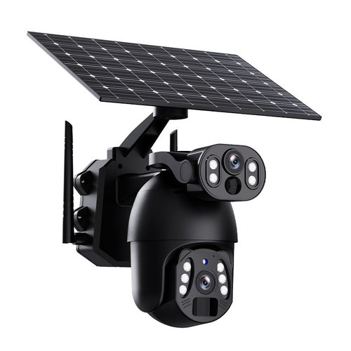 Cross-border solar binocular camera 6 million high-definition full-color night vision gun ball linkage surveillance camera manufacturer