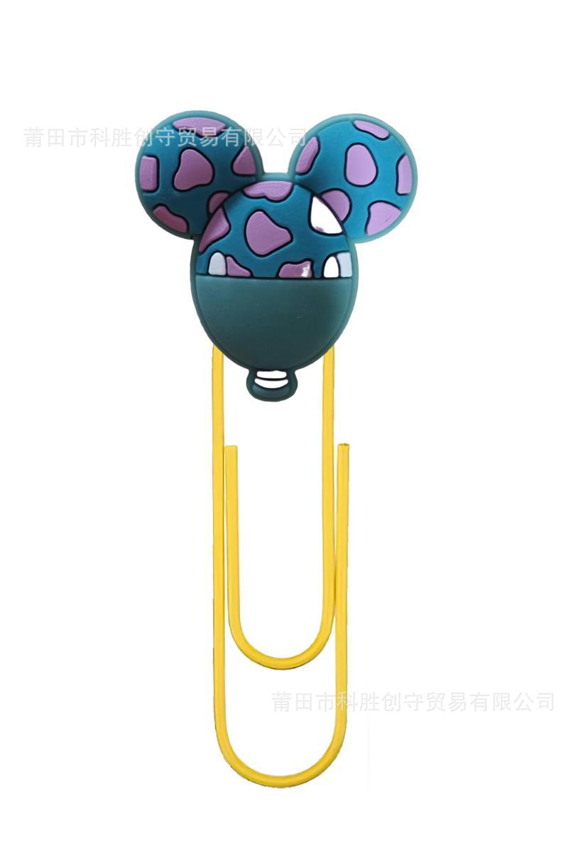 Mickey cabeza de la Oficina papelería clip de papel transfronterizo de dibujos animados nuevo PVC marcador