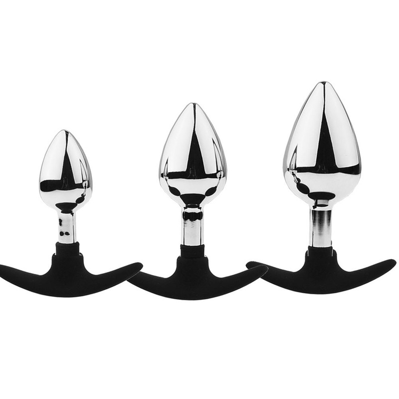 Men and Women Wear Anchor Metal Silicone Base Anal Plug Expansion Anal Plug Adult Sex Toy When Going Out