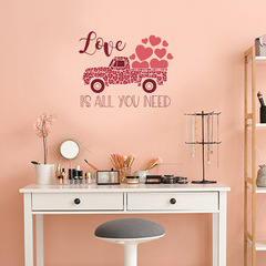 跨境新款情人節愛心牆壁裝飾臥室客廳窗戶牆貼自粘玻璃貼窗貼裝飾