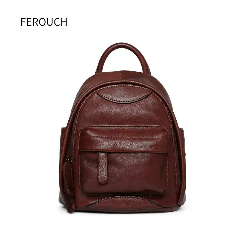 时尚潮流真皮女包双肩包大容量牛皮bags休闲背包韩版学生包9068