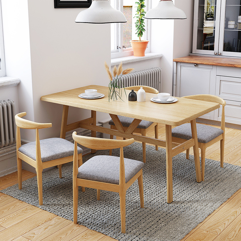 Nordic Dining Table and Chairs, Modern Minimalist Home Furniture, Trendy Chairs, Simple Desk Stools, Backrest Horn Chairs, Carefully Selected Products