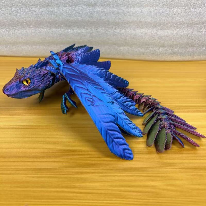 3D打印始祖鸟祖龙羽毛飞龙关节可动仿真儿童玩具摆件网红创意跨境|undefined